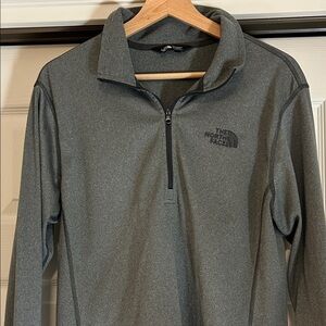 The North Face Men's Tech Glacier Charcoal Gray Pullover Jacket Size Medium